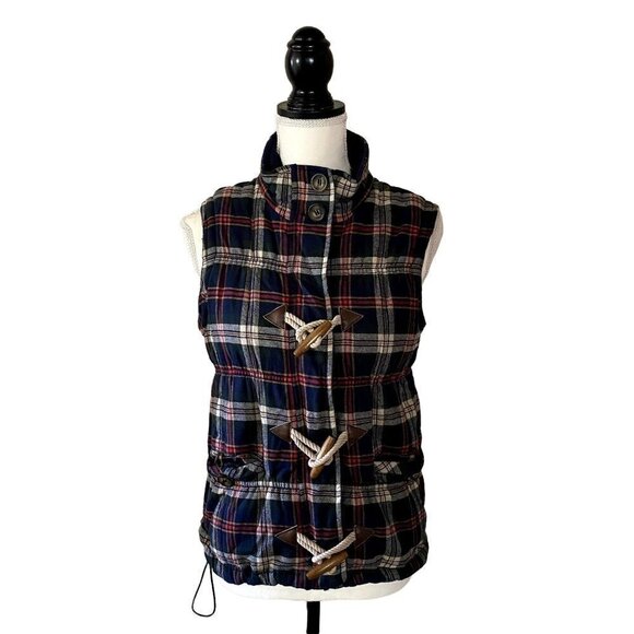 Timeout Los Angeles | Plaid Vest Jacket | Red & Blue | Medium - Picture 1 of 10